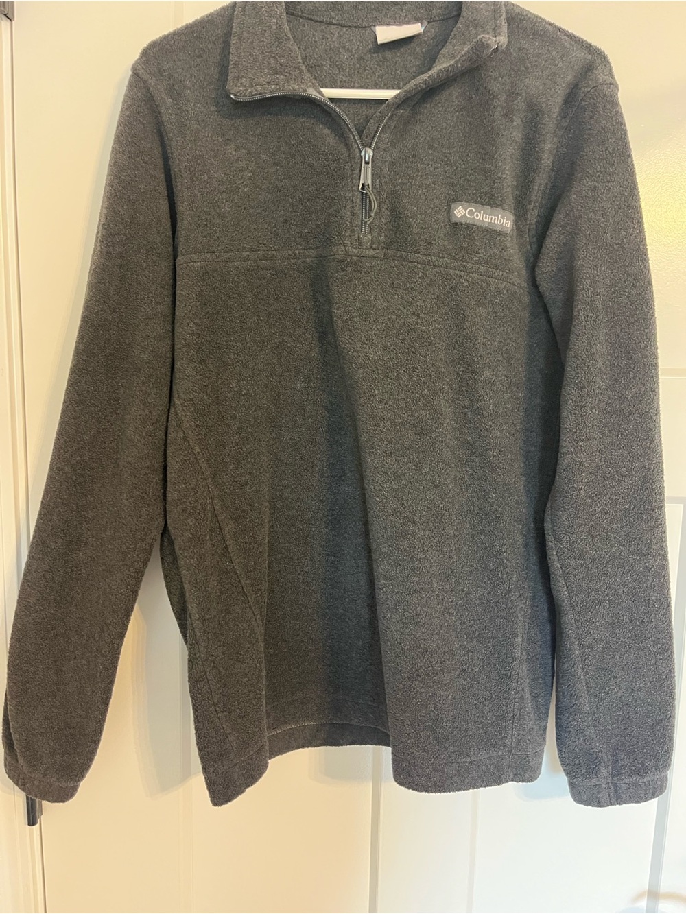Columbia Gray 1/4 Zip Fleece Pullover Sweater Men's Small